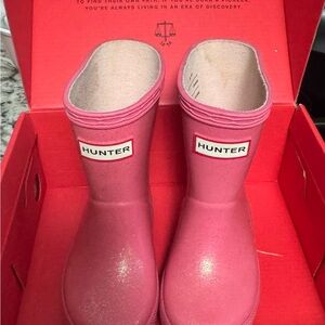 Hunter Pink Winter Rain Boots Waterproof Comfort
